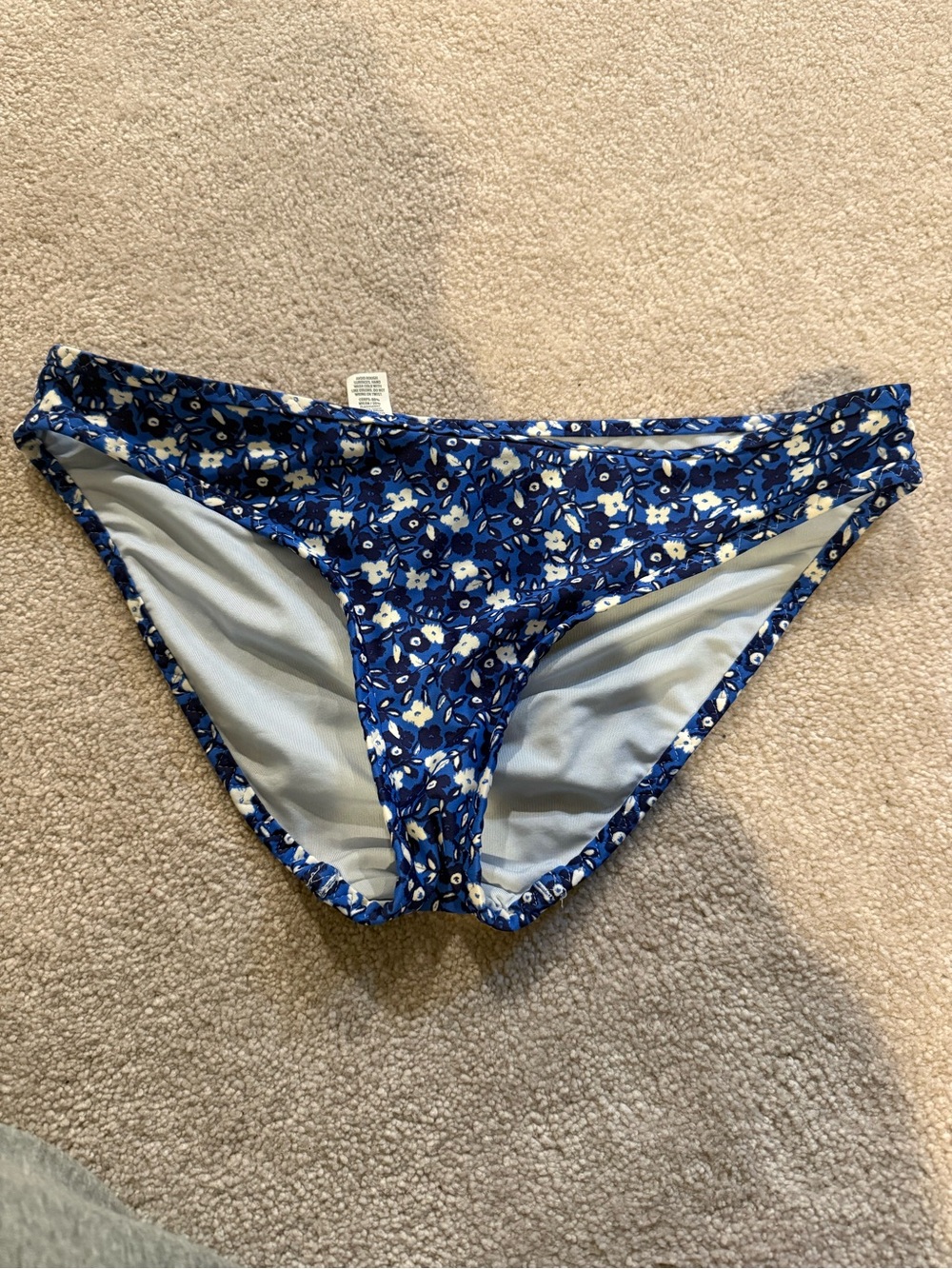 aerie Blue Floral Bikini Bottoms